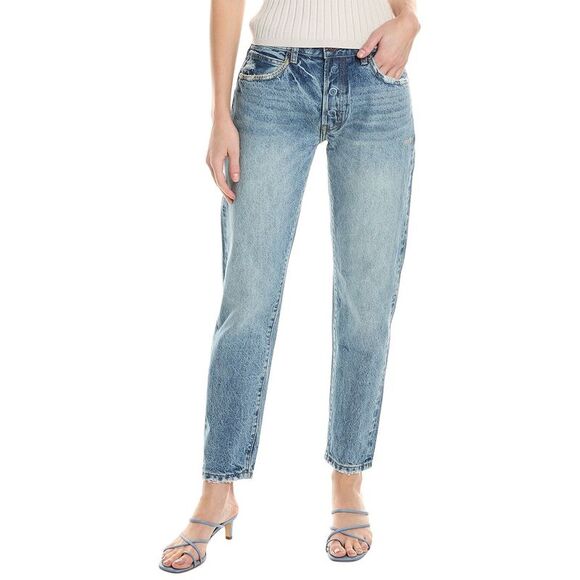 Boro Denim Womens  Sapporo Washed Blue Tapered Jean, Blue - Picture 1 of 3